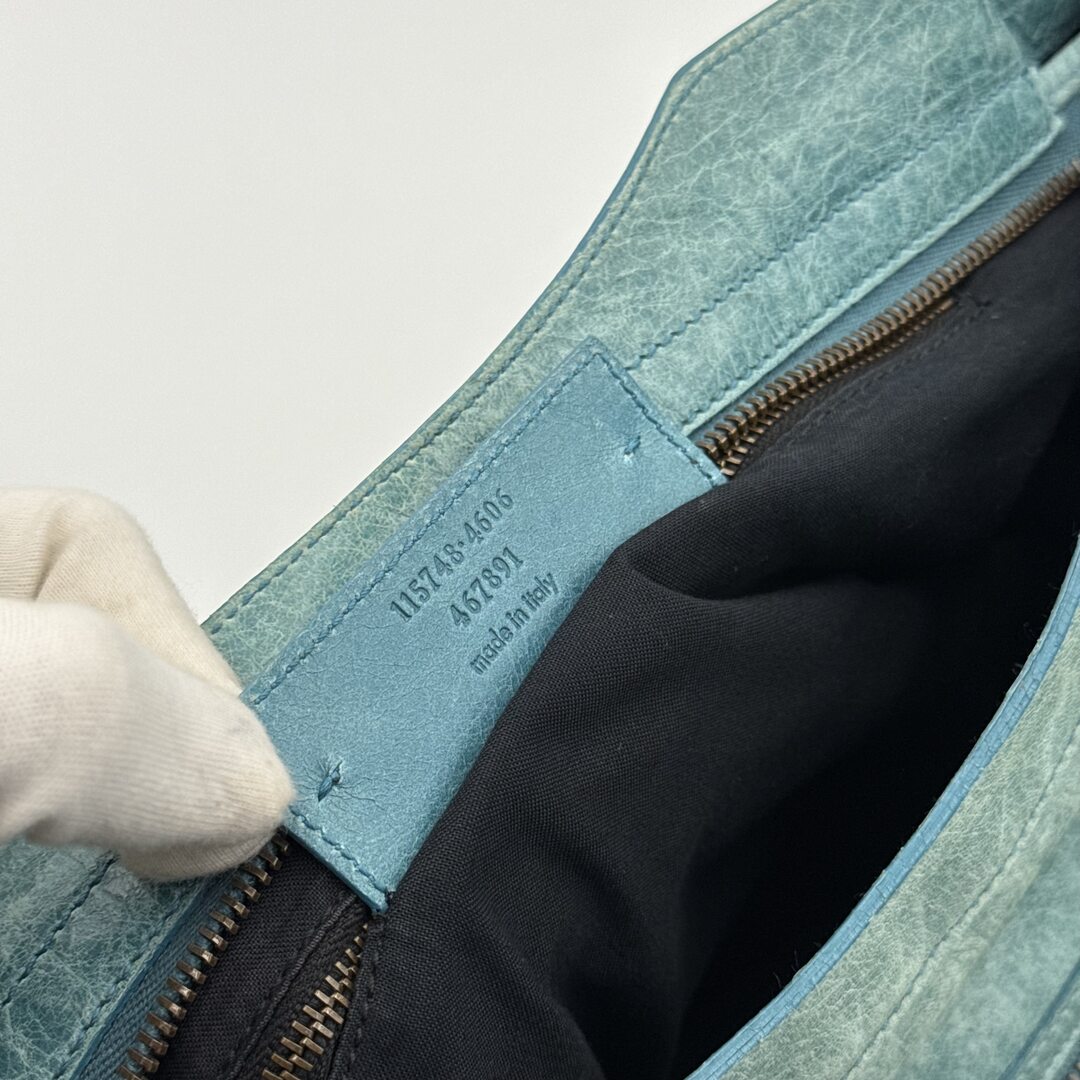 2010 Balenciaga The City Leather Blue Handbag