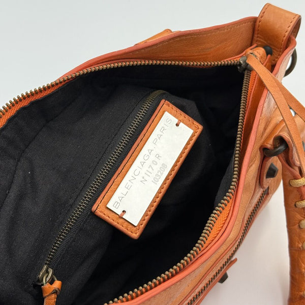 2009 Balenciaga First Orange Leather Handbag
