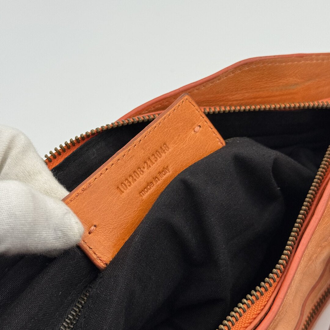 2009 Balenciaga First Orange Leather Handbag