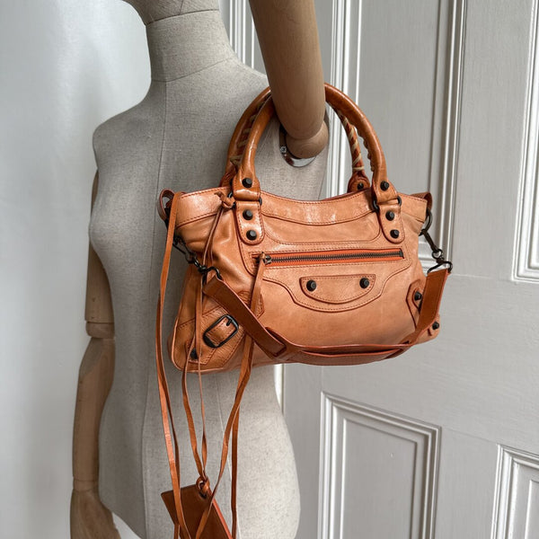 2009 Balenciaga First Orange Leather Handbag