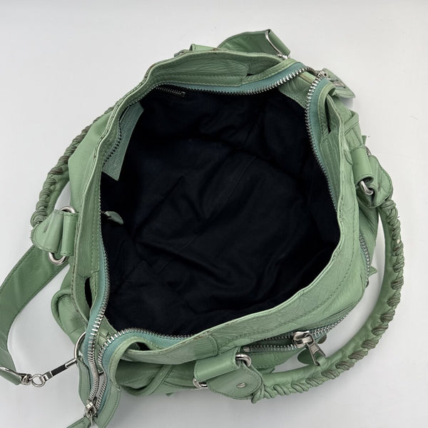 2009 Balenciaga The Giant City 21 Leather Mint Green Bag