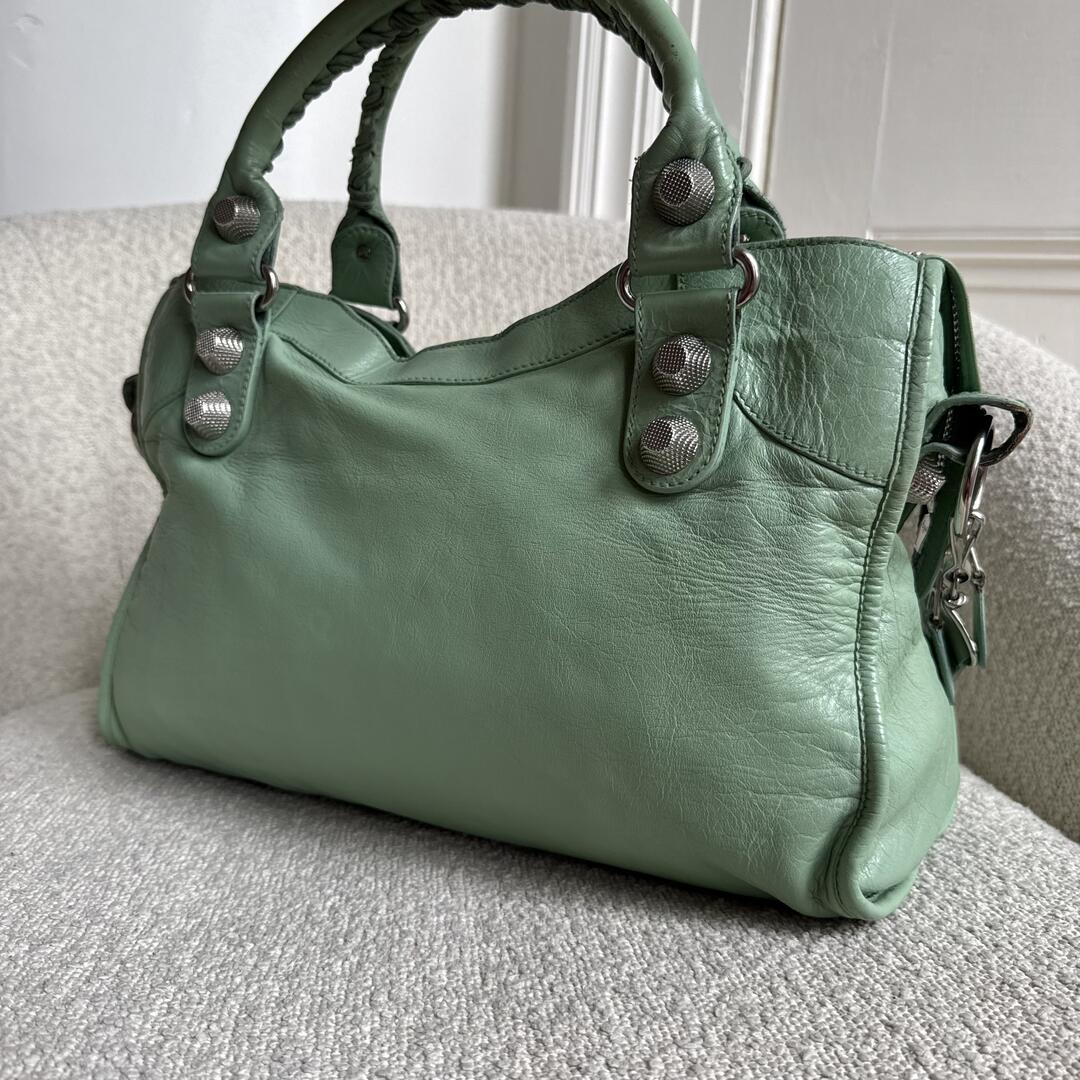 2009 Balenciaga The Giant City 21 Leather Mint Green Bag