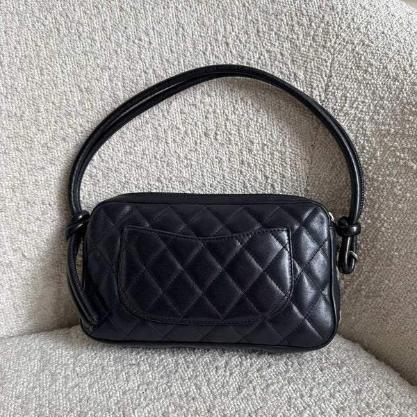 2004 Chanel Cambon Quilted Black Mini Shoulder Bag