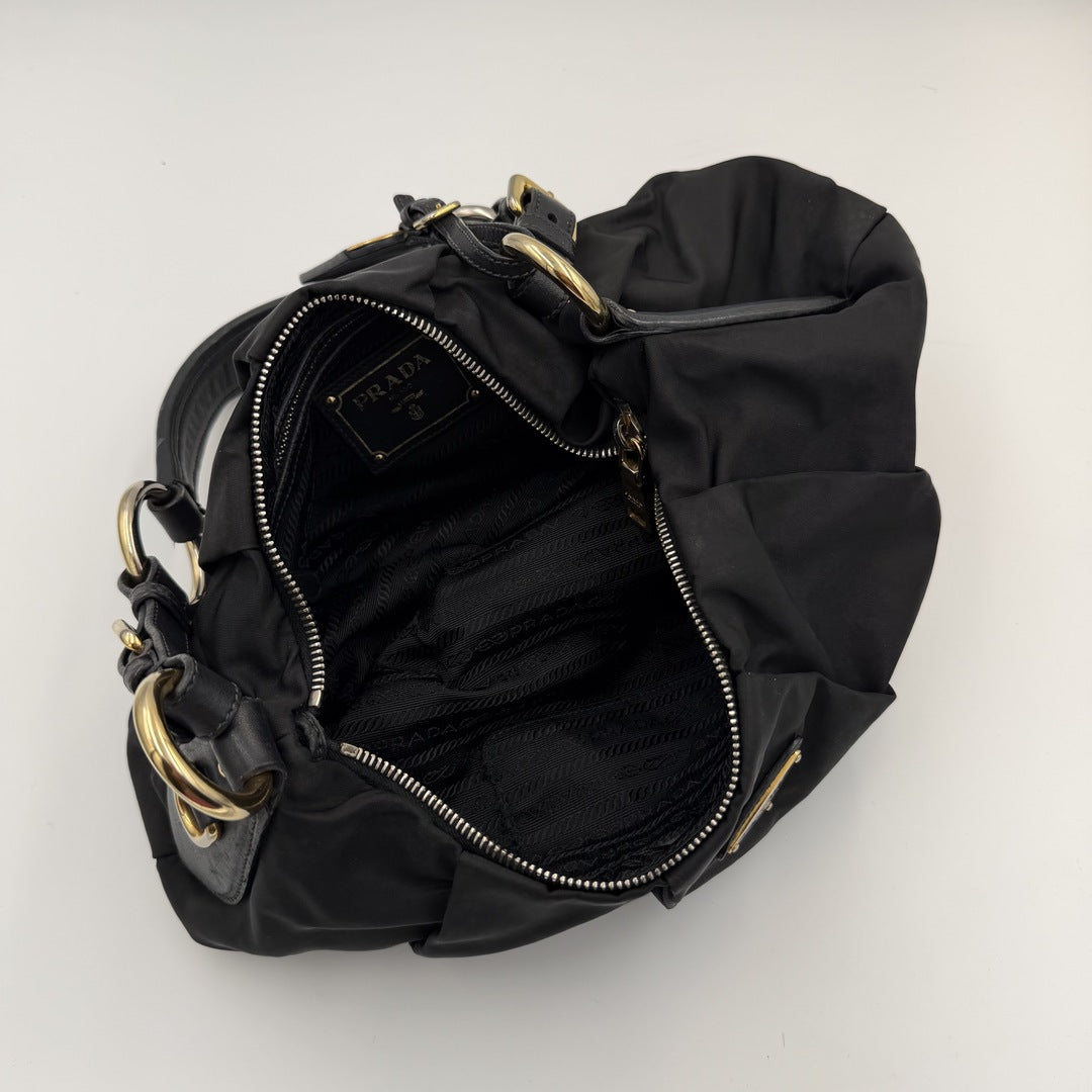 Prada Tessuto Nylon Black Shoulder Bag