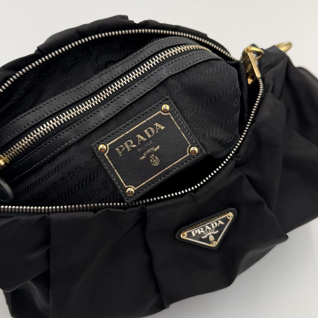 Prada Tessuto Nylon Black Shoulder Bag