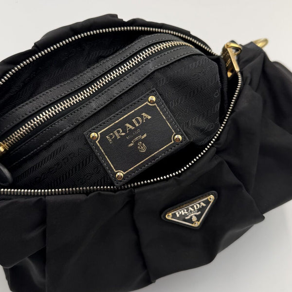 Prada Tessuto Nylon Black Shoulder Bag