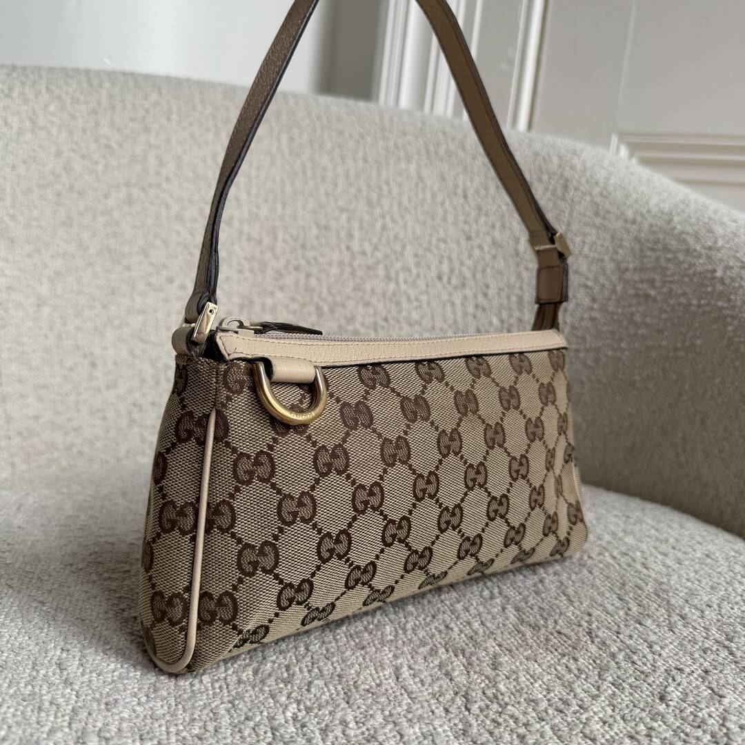 Gucci Mini Abbey D Ring Beige Shoulder Bag