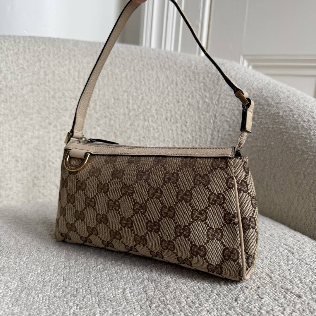 Gucci Mini Abbey D Ring Beige Shoulder Bag