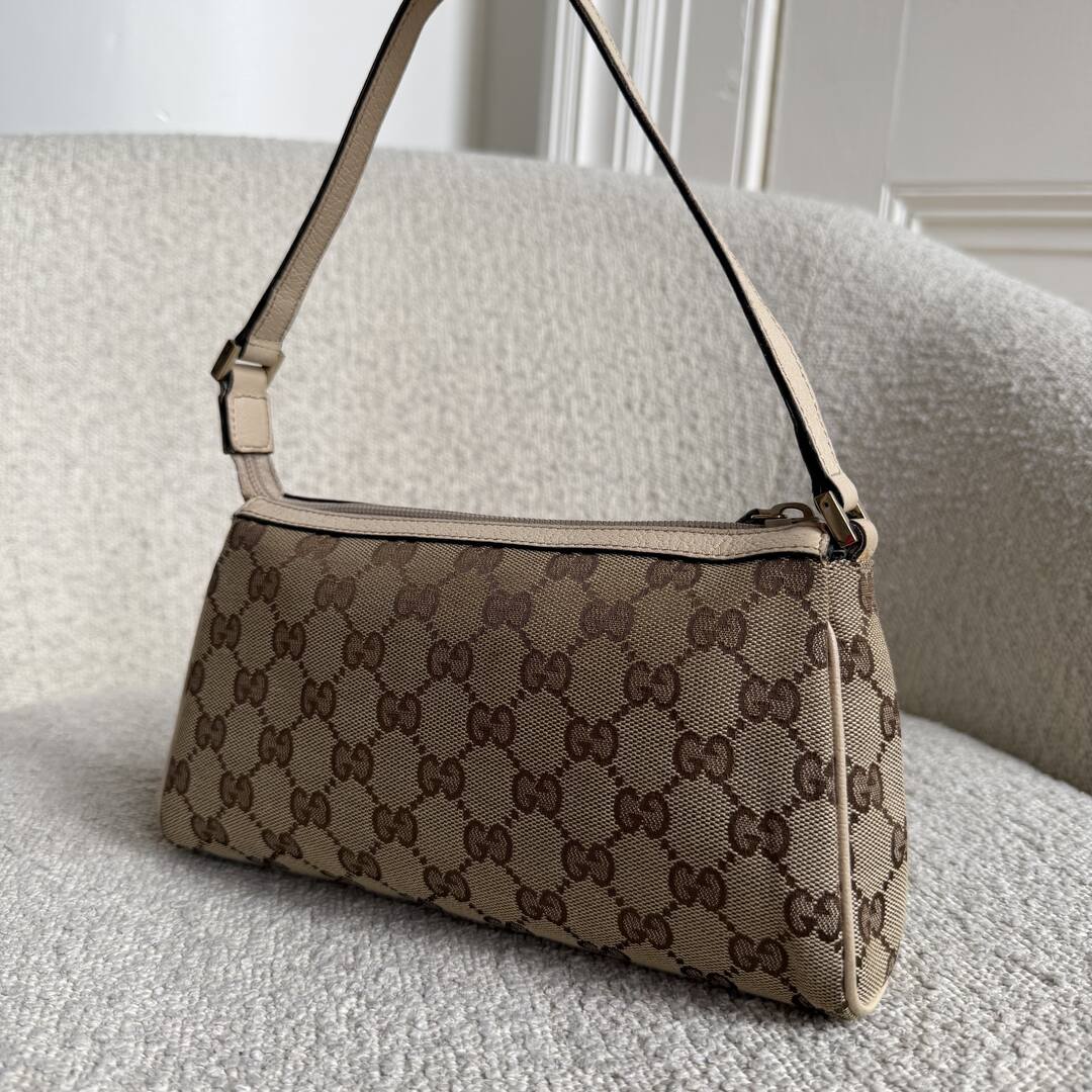Gucci Mini Abbey D Ring Beige Shoulder Bag