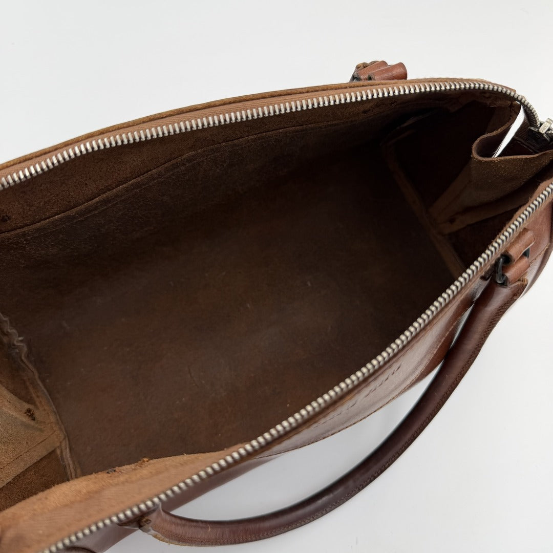 Archive Miu Miu Brown Leather Shoulder Bag