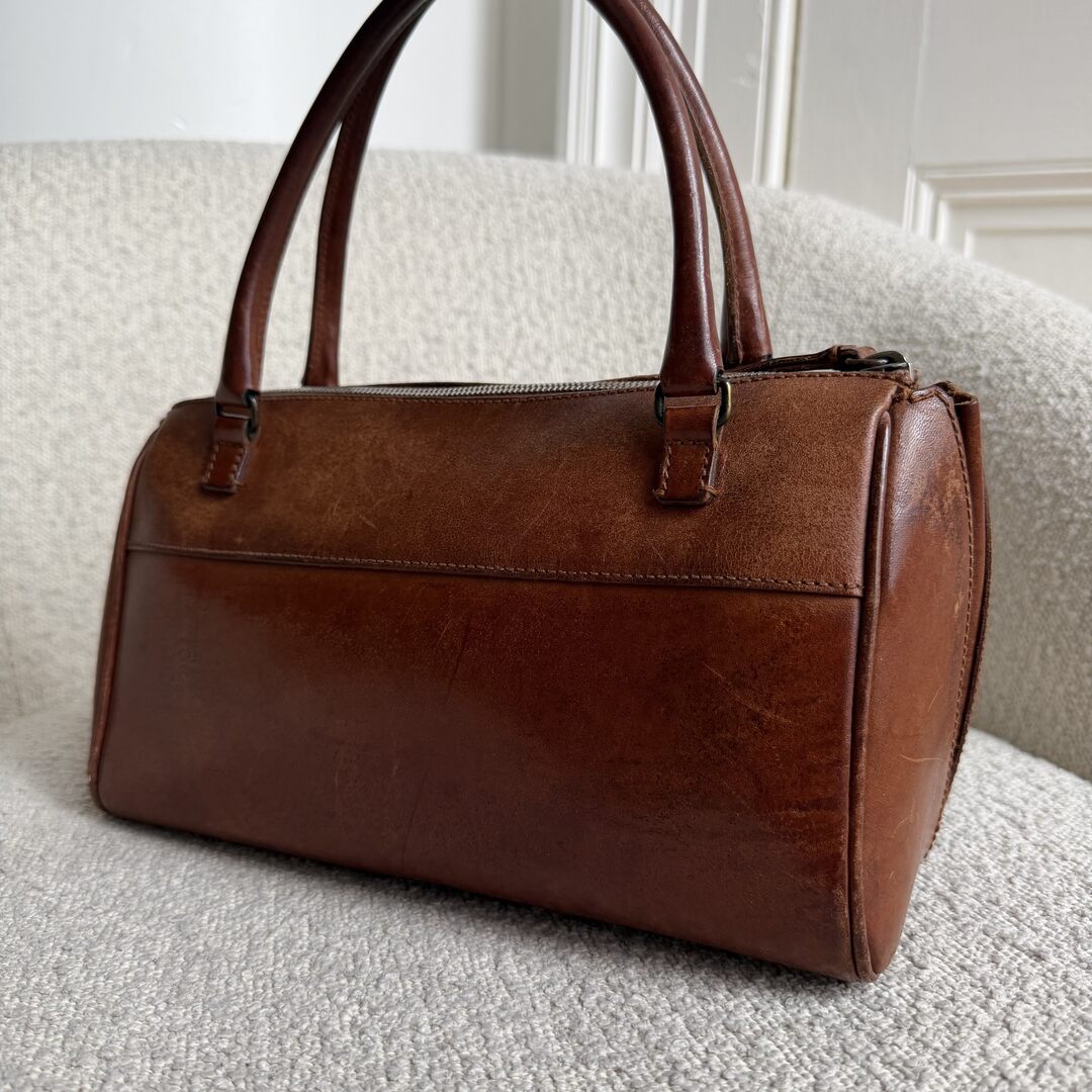 Archive Miu Miu Brown Leather Shoulder Bag