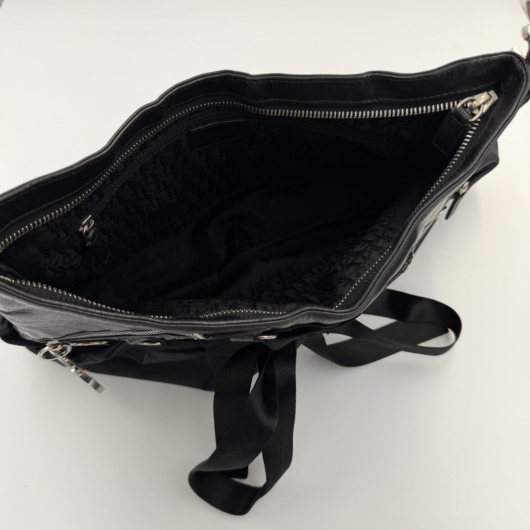 RARE Dior Corset Black Black Leather Shoulder Bag