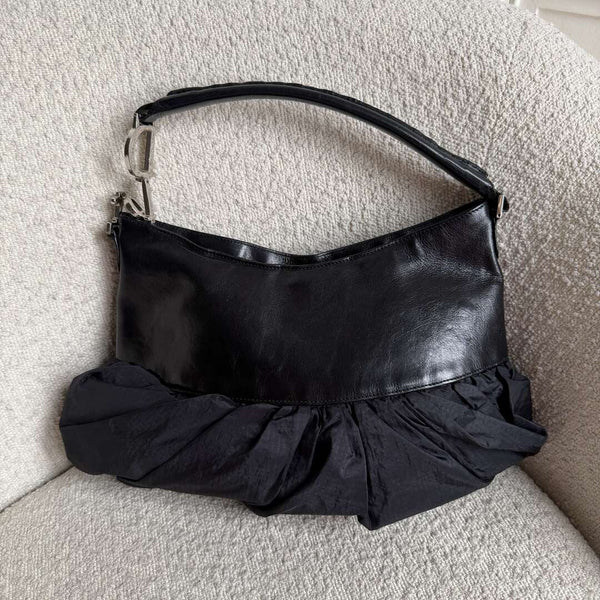 RARE Dior Corset Black Black Leather Shoulder Bag
