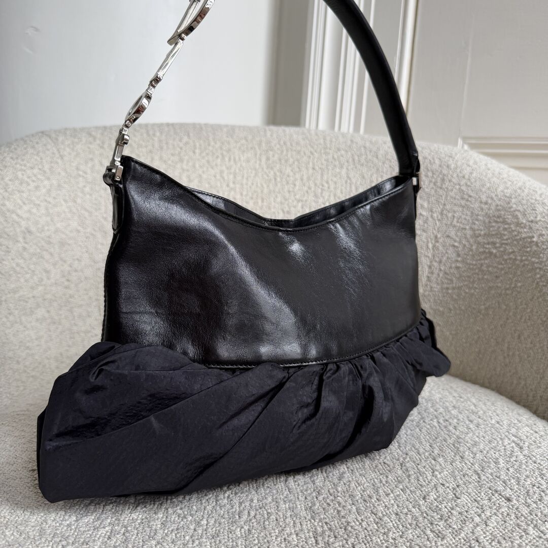 RARE Dior Corset Black Black Leather Shoulder Bag
