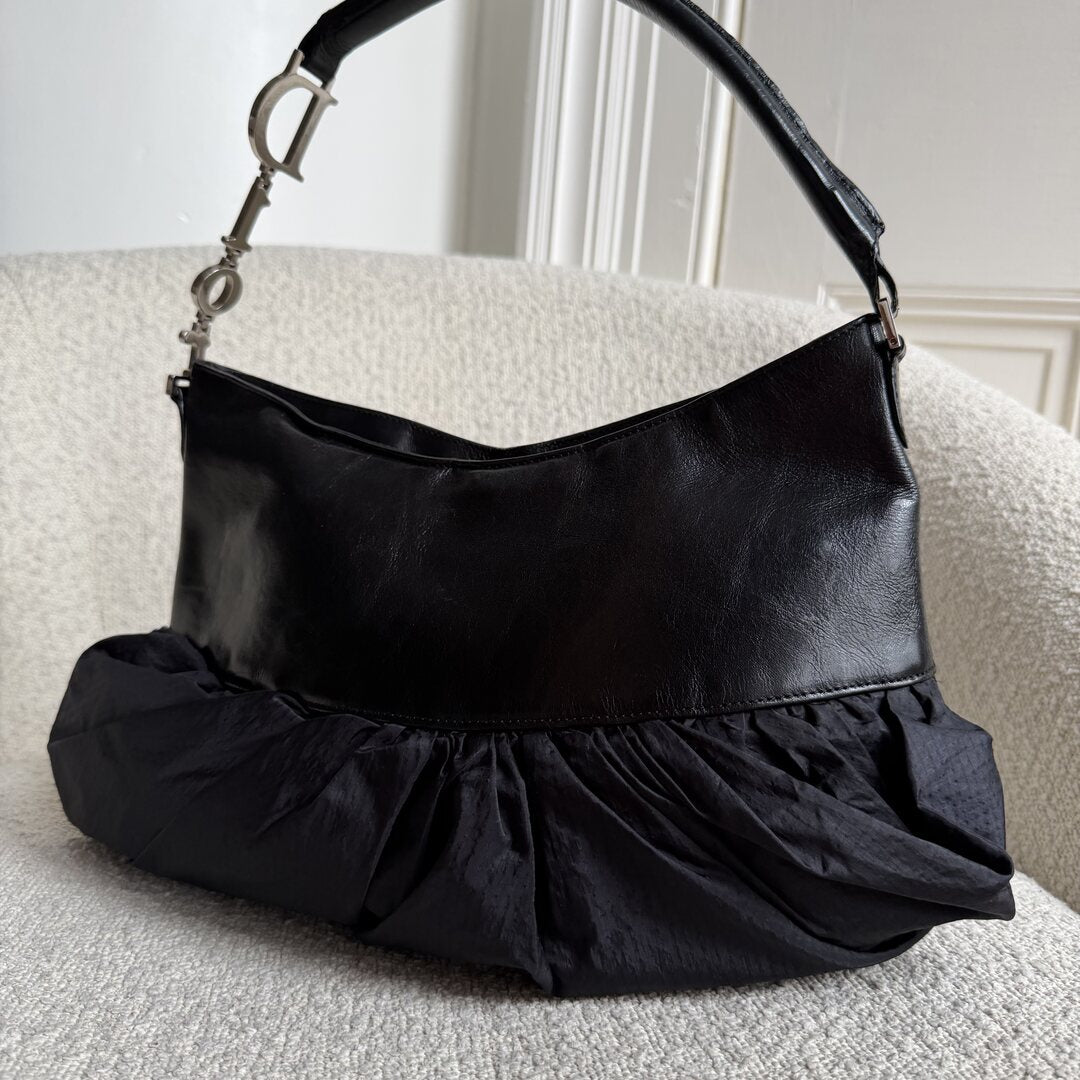 RARE Dior Corset Black Black Leather Shoulder Bag