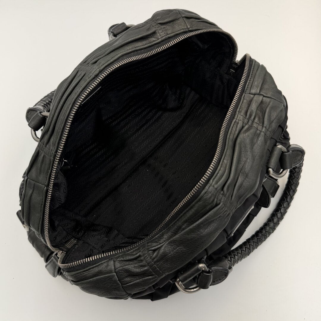 Prada Tessuto Nylon Gaufre Black Handbag