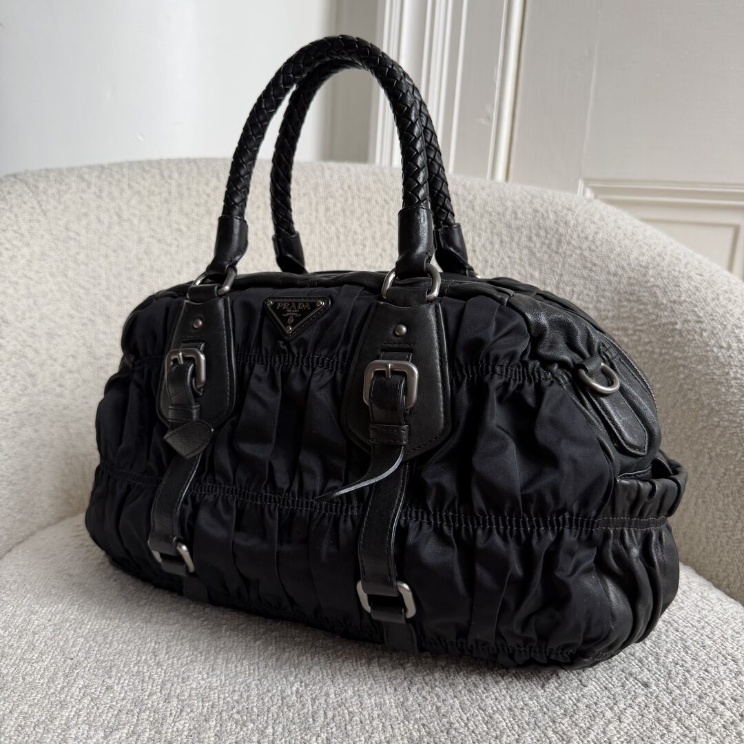 Prada Tessuto Nylon Gaufre Black Handbag