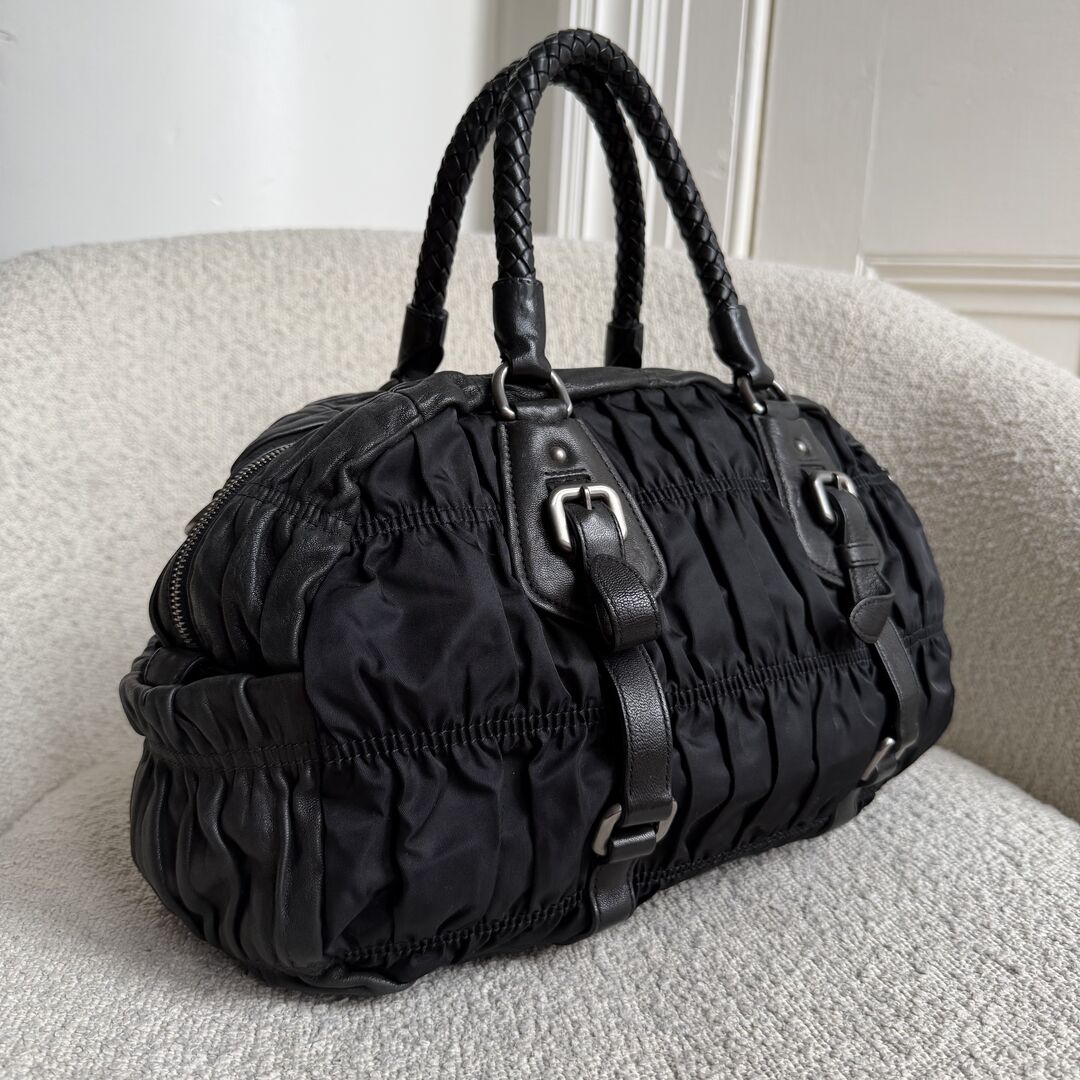 Prada Tessuto Nylon Gaufre Black Handbag