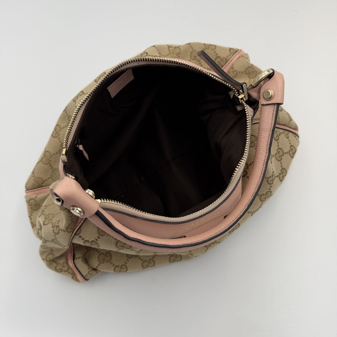 Gucci GG Canvas Abbey Pink Shoulder Bag