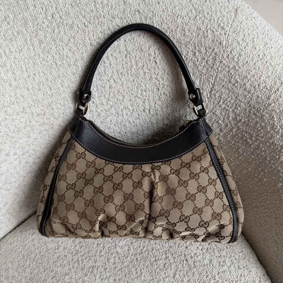 Gucci GG Canvas Abbey Brown Shoulder Bag
