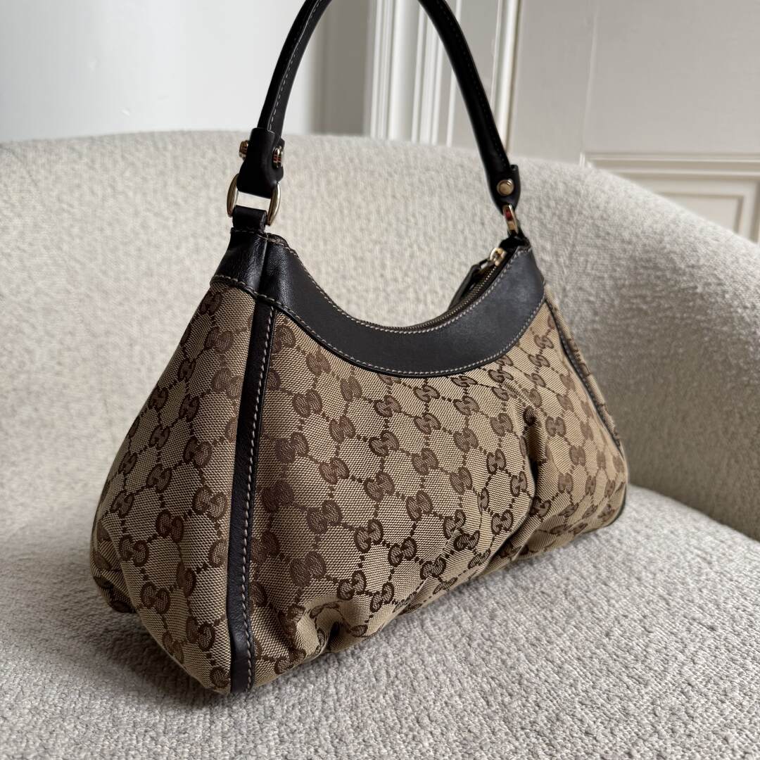 Gucci GG Canvas Abbey Brown Shoulder Bag
