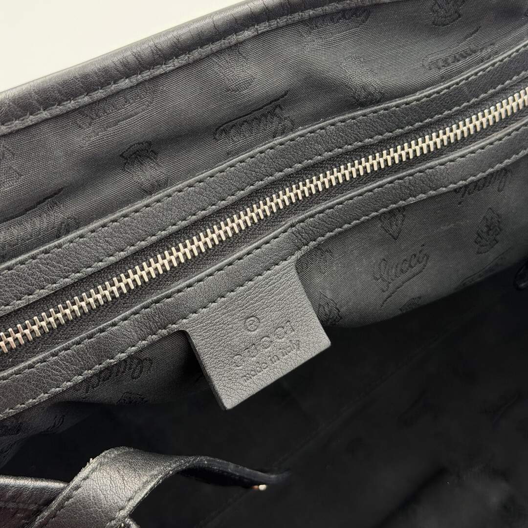 Gucci Guccissima Twins Leather Black Tote Bag