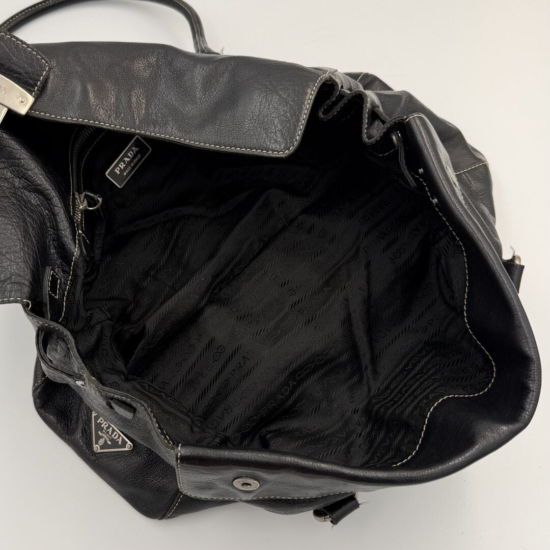 Prada Easy Leather Black Shoulder Bag