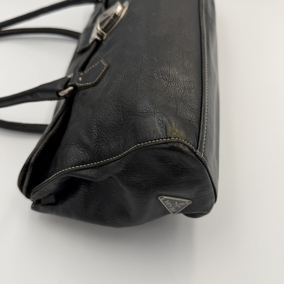 Prada Easy Leather Black Shoulder Bag