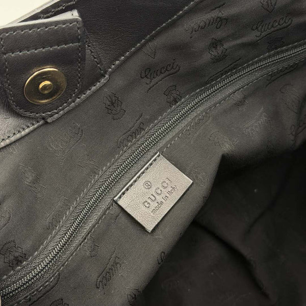 Gucci Guccissima Sukey Leather Black Large Tote Bag