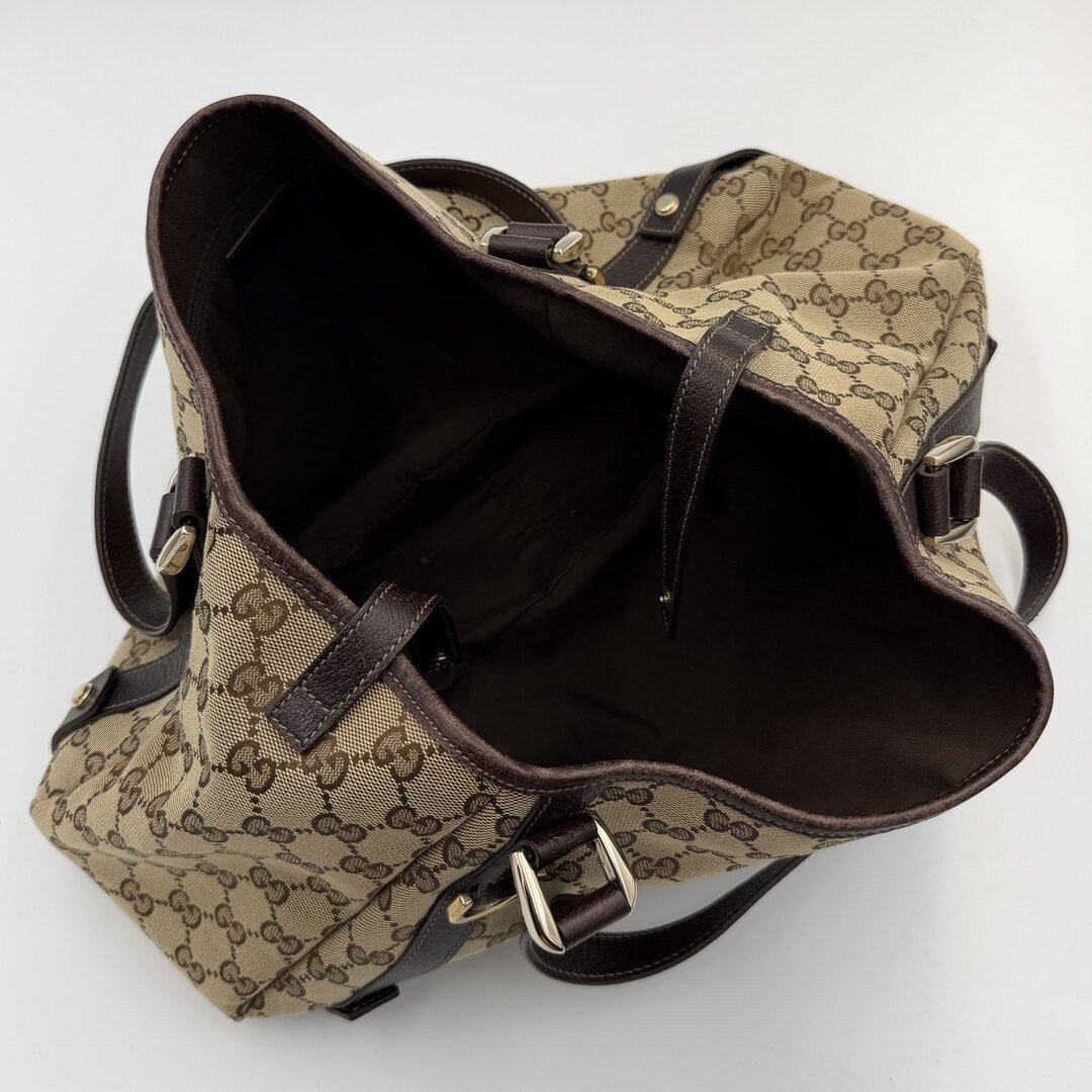 Gucci GG Canvas Abbey Brown Tote Bag