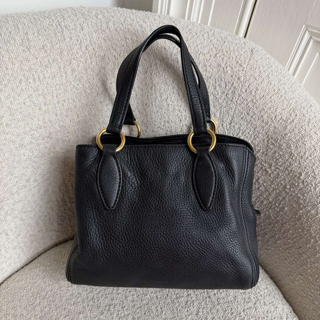Miu Miu Vitello Leather Black Shoulder Bag