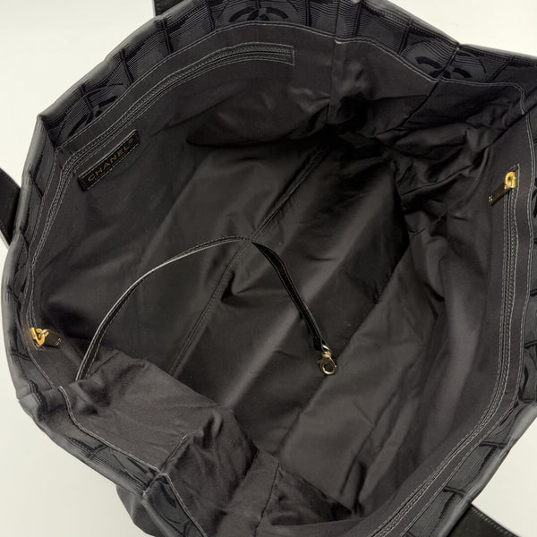 2005 Chanel CC Travel Line Black Tote Bag