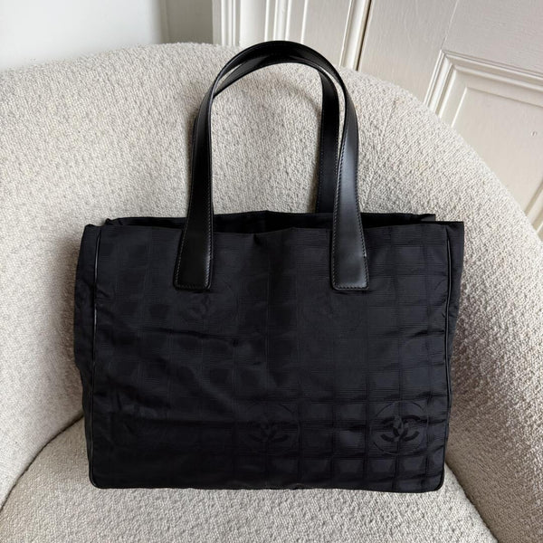 2005 Chanel CC Travel Line Black Tote Bag