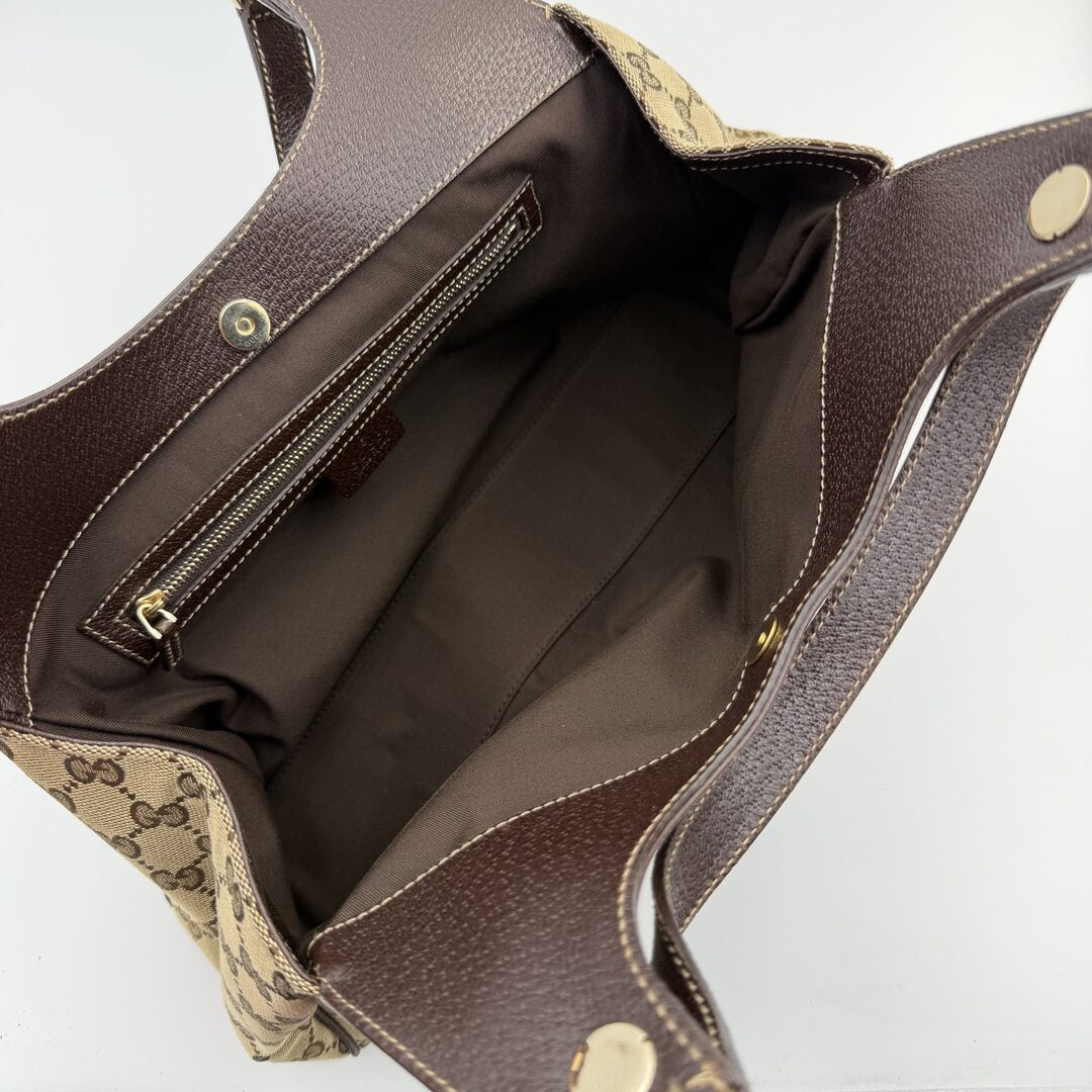 Gucci GG Monogram Canvas Brown Tote Bag