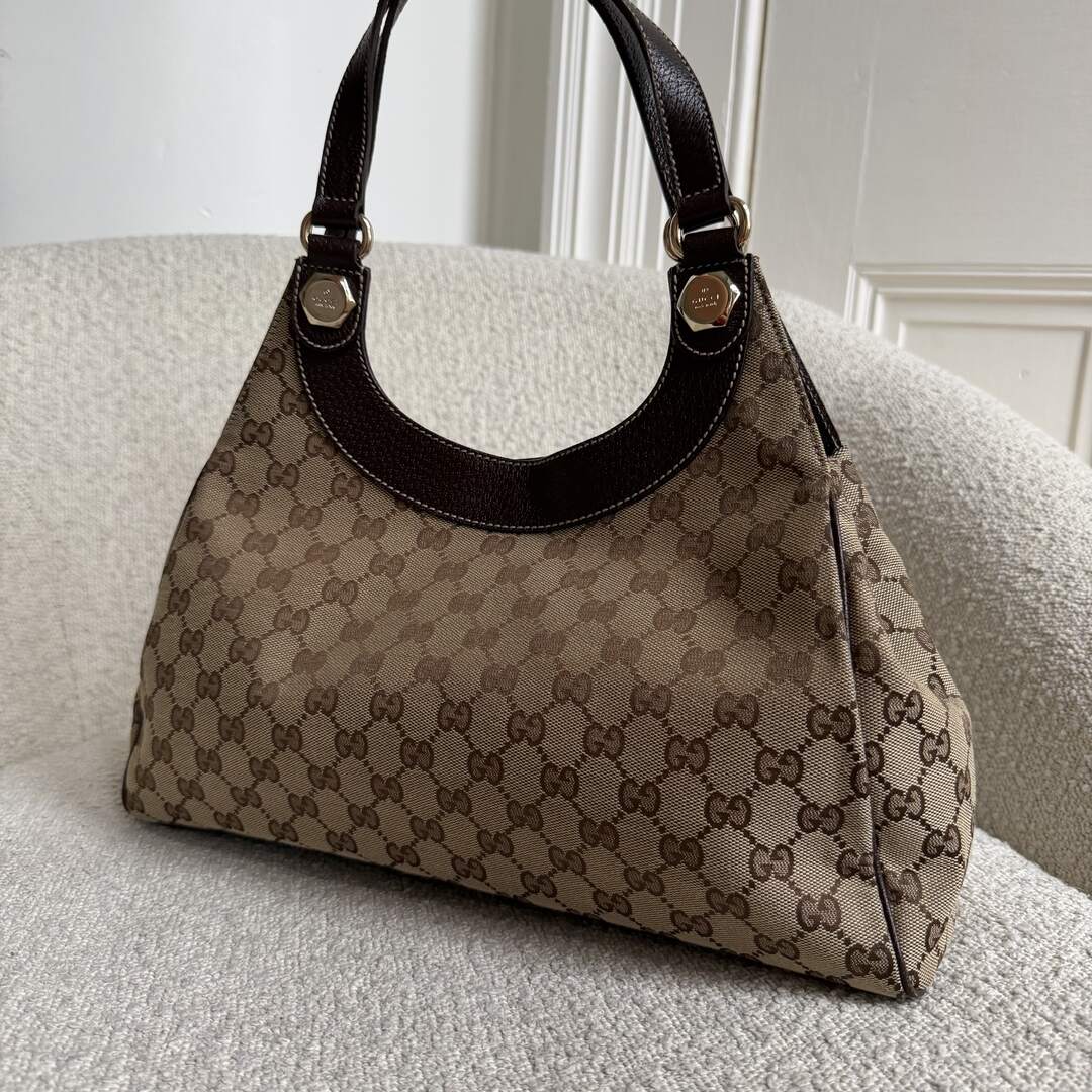 Gucci GG Monogram Canvas Brown Tote Bag