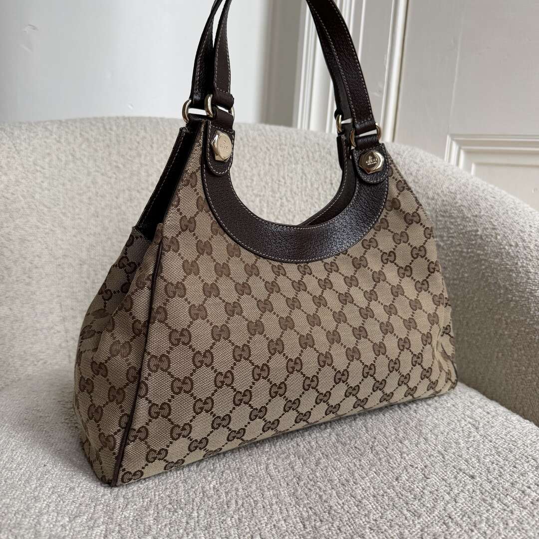 Gucci GG Monogram Canvas Brown Tote Bag