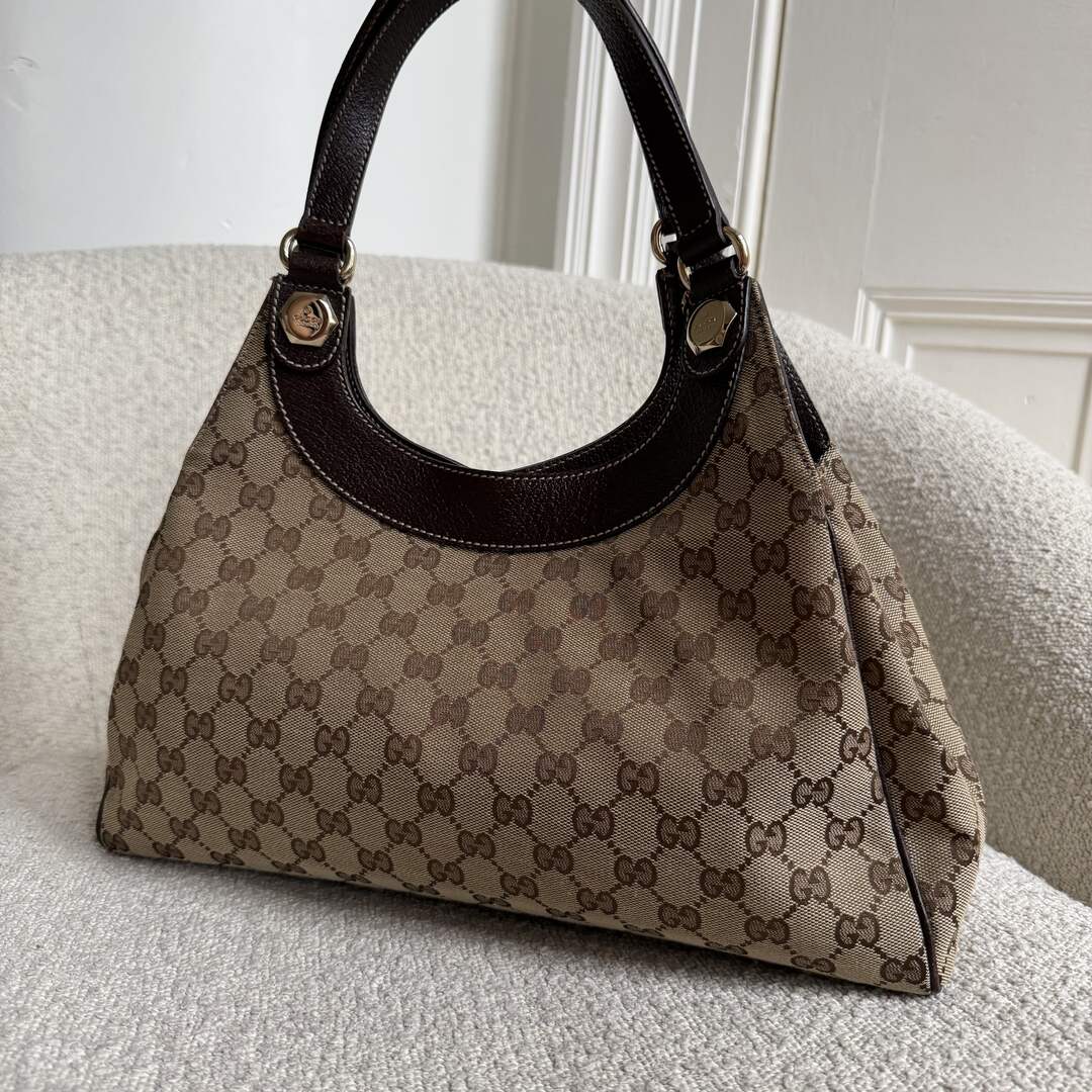 Gucci GG Monogram Canvas Brown Tote Bag