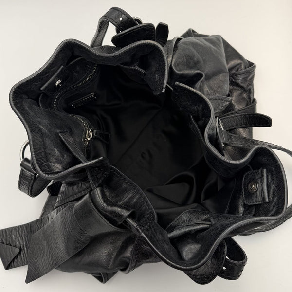 Miu Miu Vitello Leather Black Tote Bag