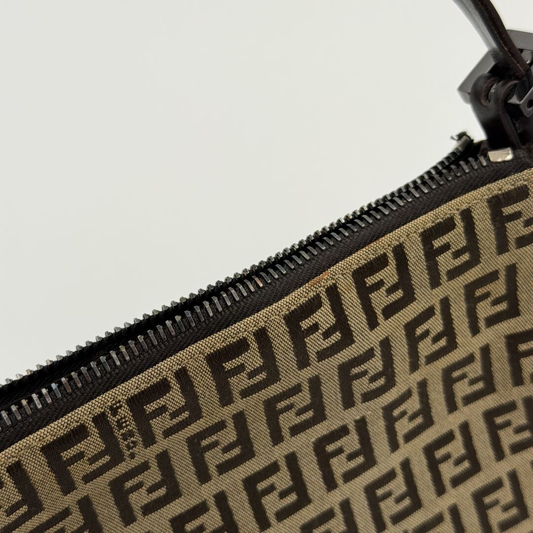 Fendi Zucchino Brown Shoulder Bag