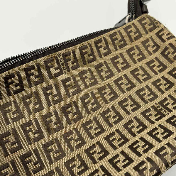 Fendi Zucchino Brown Shoulder Bag
