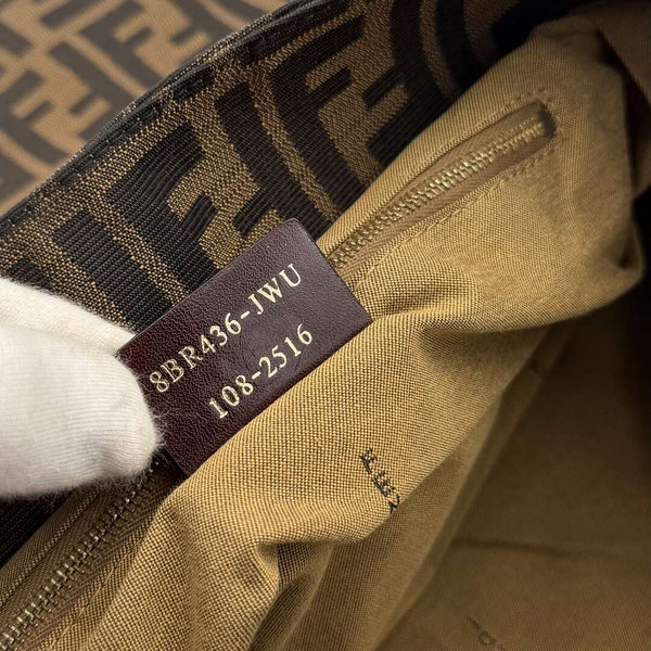 Fendi Zucca Chef Dark Brown Shoulder Bag