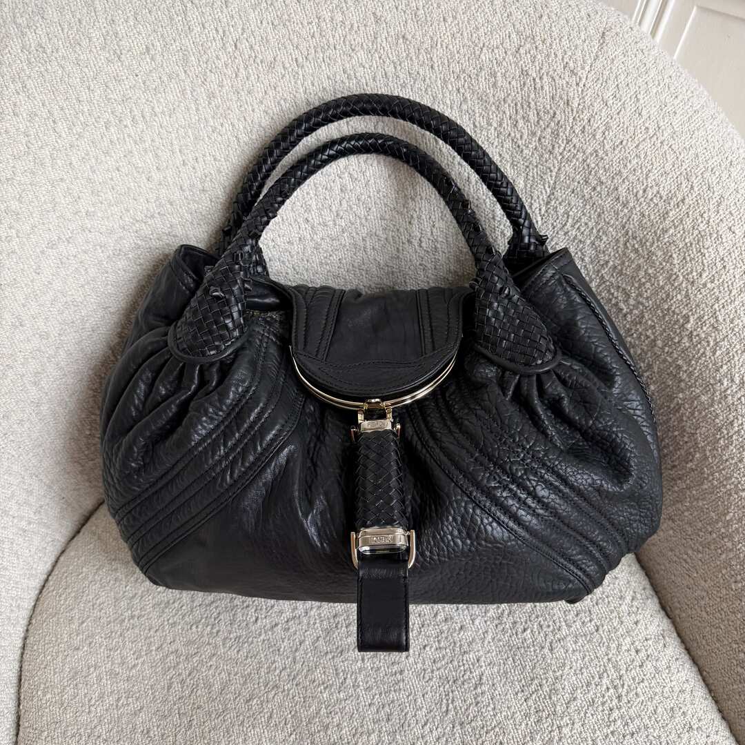 Fendi Spy Black Leather Handbag
