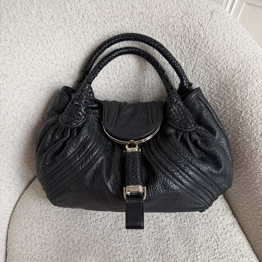 Fendi Spy Black Leather Handbag