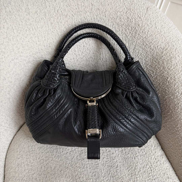 Fendi Spy Black Leather Handbag