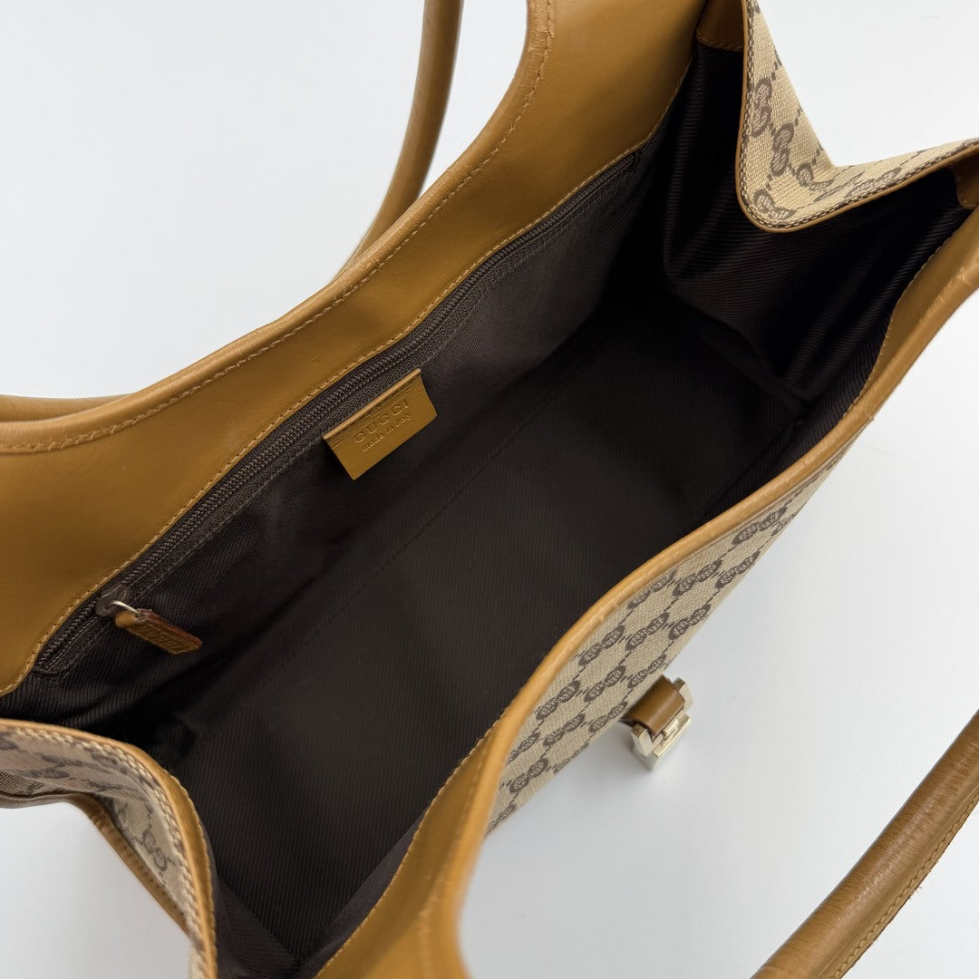 Gucci GG Canvas Jackie Brown Shoulder Bag