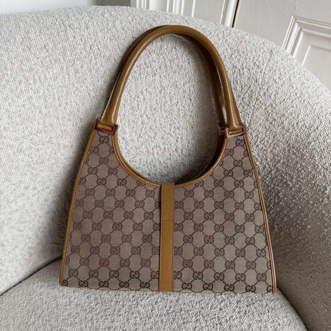 Gucci GG Canvas Jackie Brown Shoulder Bag