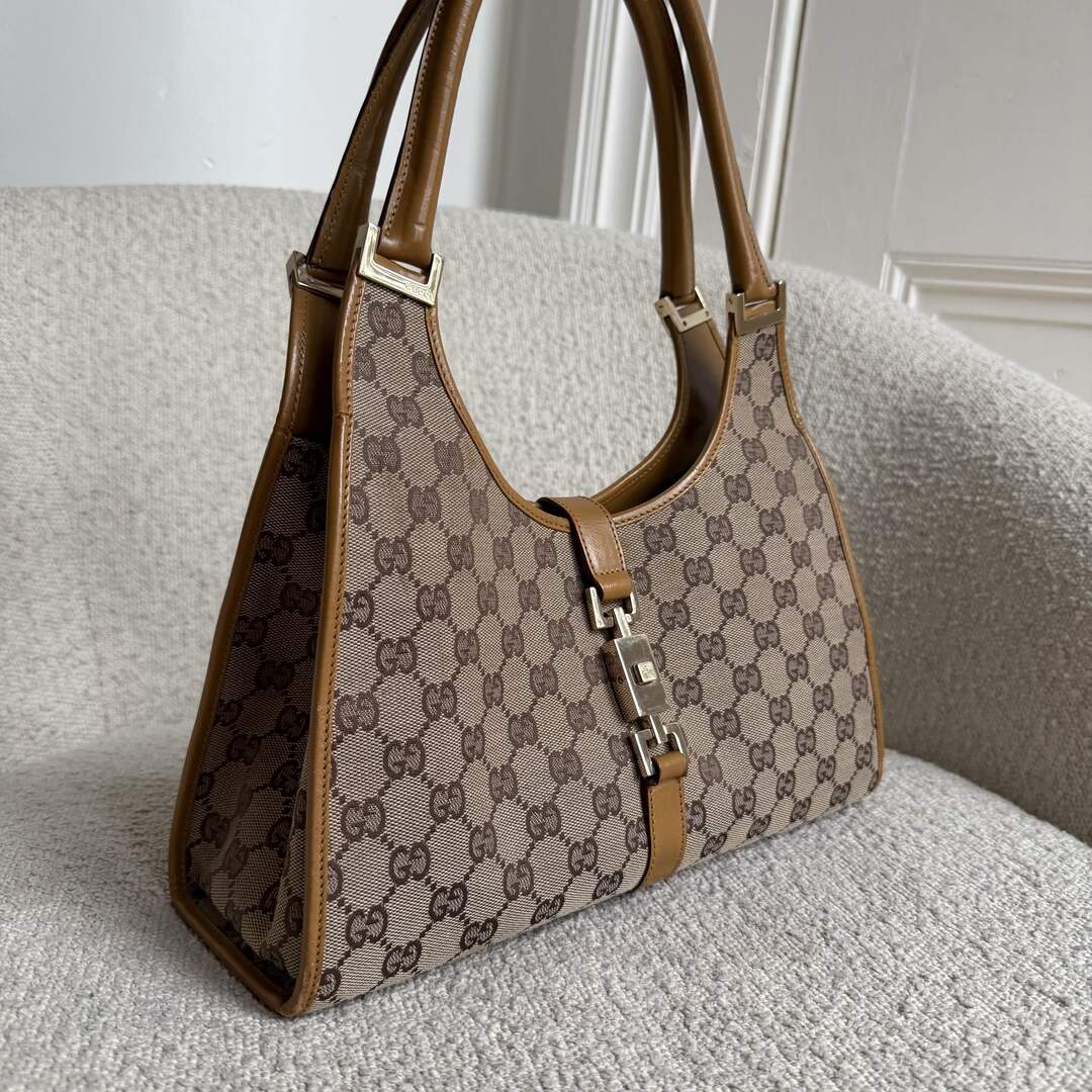 Gucci GG Canvas Jackie Brown Shoulder Bag