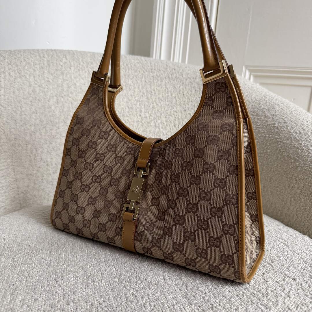 Gucci GG Canvas Jackie Brown Shoulder Bag