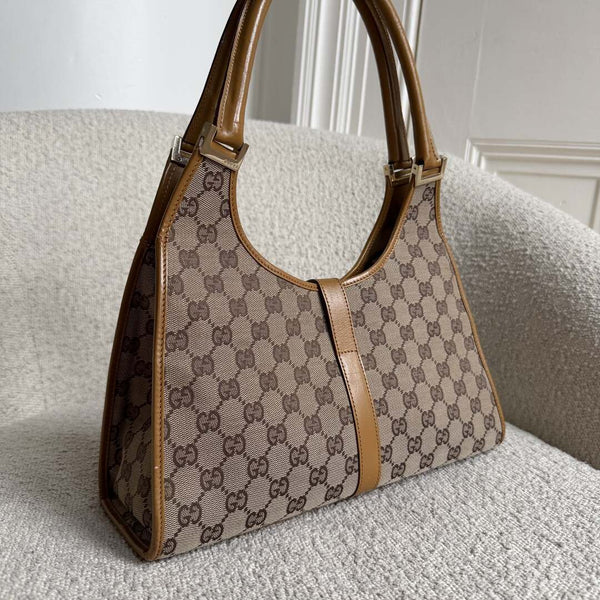 Gucci GG Canvas Jackie Brown Shoulder Bag