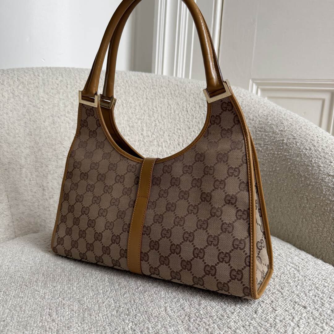 Gucci GG Canvas Jackie Brown Shoulder Bag